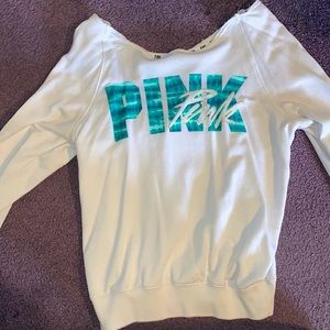 PINK off the shoulder sweatshirt